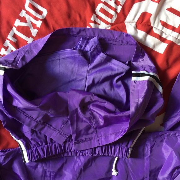 2 pieces set purple crop jacket + mini skirt - Picture 5 of 5